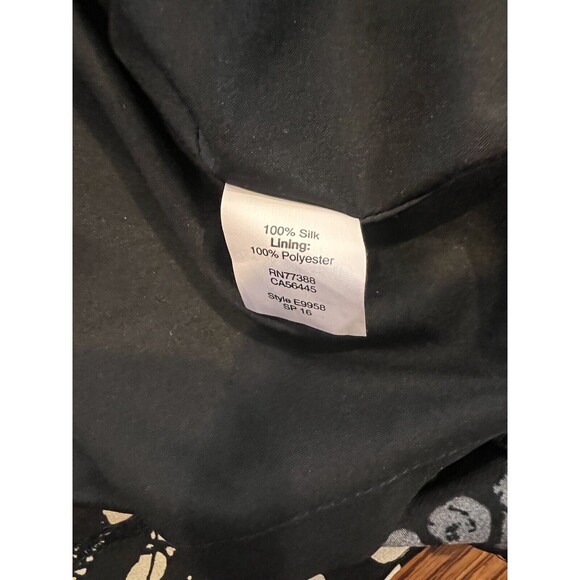 Madewell Dress Womens Sz 00 Starview Batik Silk Cami Black Blouson sleeveless - Picture 5 of 8